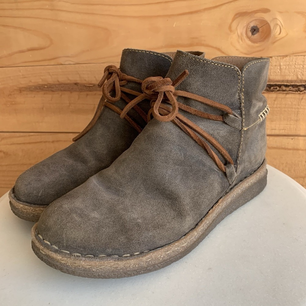 Born Boots Women's Size 7 US 38 EU Grey Calyn Gorpcore Grunge Leather Boho